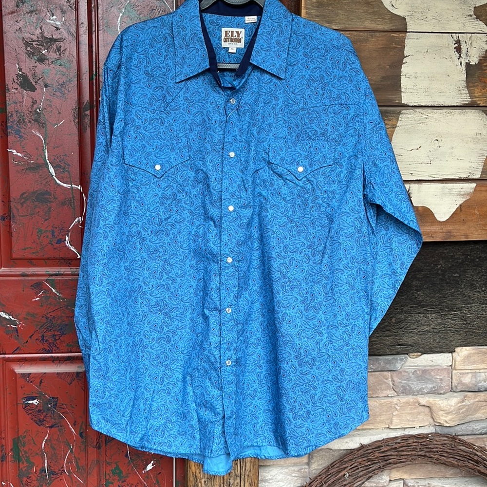 ELY Cattleman long sleeve pearlsnap xl